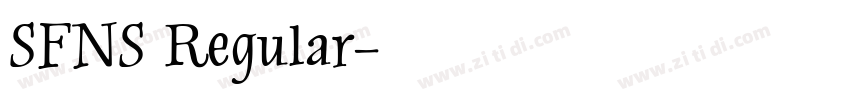 SFNS Regular字体转换